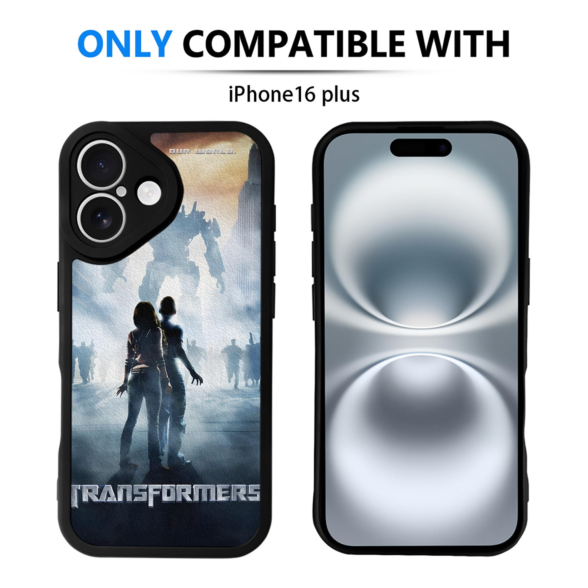 （画像用） Transformers トランスフォーマー 【iPhone 16シリーズ対応】シリコンスマホケース（レザー調） 材質：シリコン